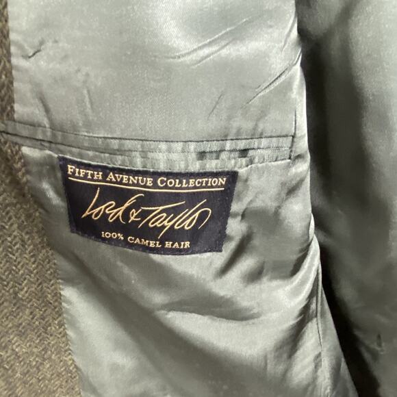 Lord & Taylor 100% Camel Hair Blazer Men’s 44 Jacket Dark Academia Professor USA - Picture 8 of 16